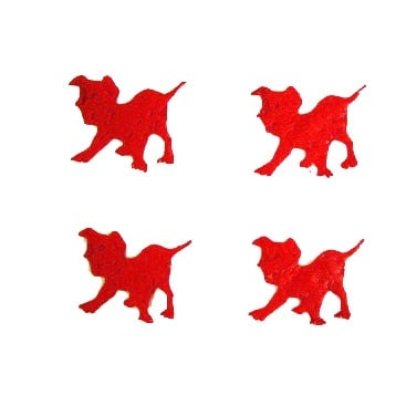 Куче далматинец 23 мм червено -50 броя