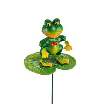 Декоативна фигурка със стик - жаба