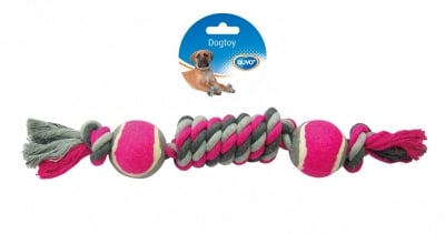 "Duvo+" - Играчка за куче въже навързано с два броя тенис топки