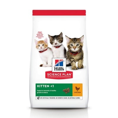 Храна за подрастващи котенца и за бременни и кърмещи котки Hill's Science Plan Kitten с пилешко месо, 100ГР НАСИПНО