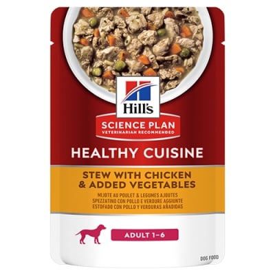 Hill’s Science Plan Adult Dog Healthy Cuisine Stew, Пауч за кучет, задушено със зеленчуци и пилешко, 12брх80гр