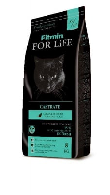 "FITMIN Cat For Life Castrate" - Храна за затлъстели или кастрирани котки