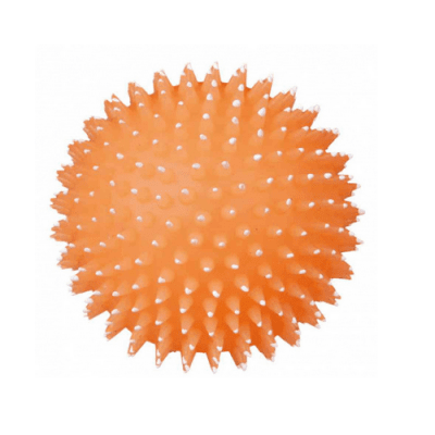 Играчка за куче - Светеща топка със звук - таралеж - 10 cм.