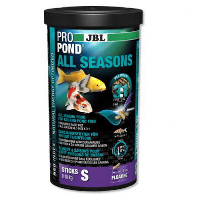JBL ProPond All Seasons S - Всесезоненна храна за малки езерни риби - две разфасовки
