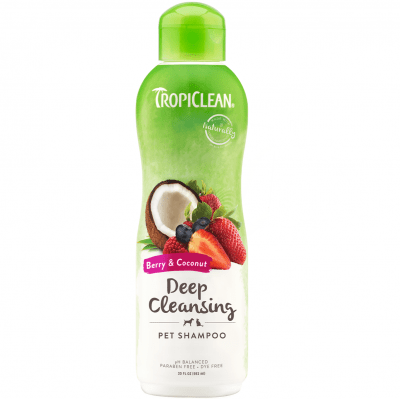 Шампоан за дълбоко почистване и премахване на миризми Tropiclean Berry and Coconut Shampoo, с малина и кокос, 355мл