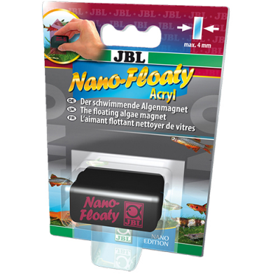 JBL Nano Floaty- магнит за почистване на стъкла до 4 мм. Подходящ за почистване и на акрилни аквариуми