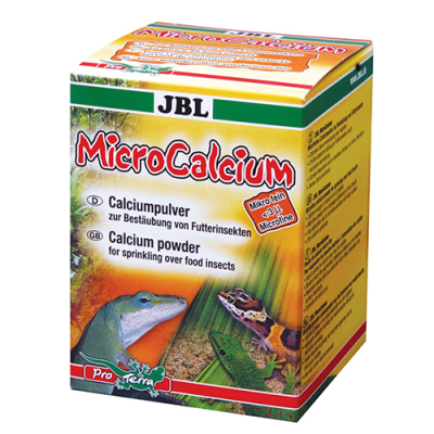 "JBL MicroCalcium" – Добавка от калций на прах за влечуги (добавя се само към храна от насекоми)
