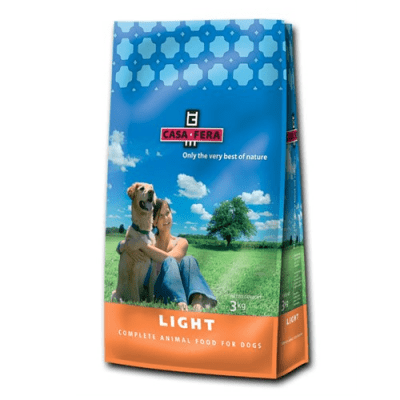 CASA-FERA Light - Пълноценна храна за кучета в зряла възраст от всички породи, склонни към наднормено тегло - 3.00кг; 12.50кг