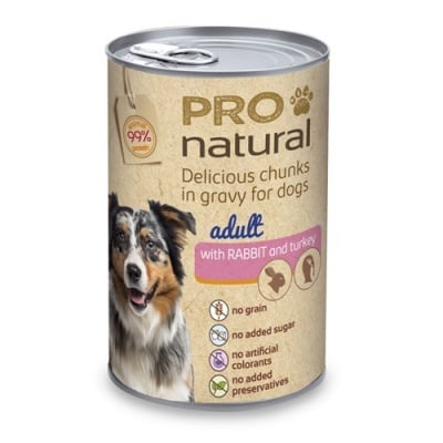 Хапки за куче Pro natural 415гр - два вкуса