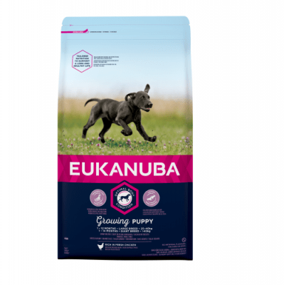 Храна за подрастващи кученца от едри породи Eukanuba Puppy Large, 3.00кг