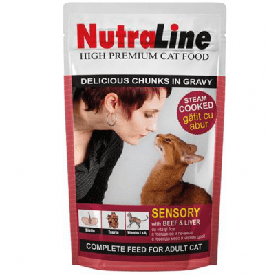 Nutraline Cat Sensory пауч за коте 100гр - различни вкусове