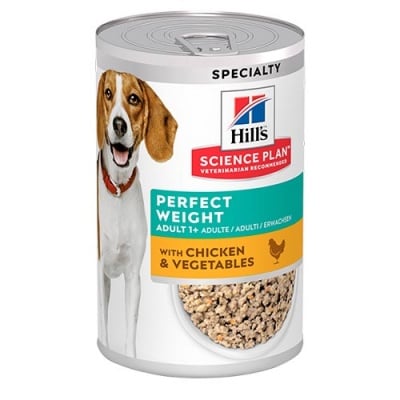 Пълноценна храна за намаляване и поддържане на теглото за кучета над 1г. от всички породи Hill’s Science Plan Adult, с пилешко месо, 370гр
