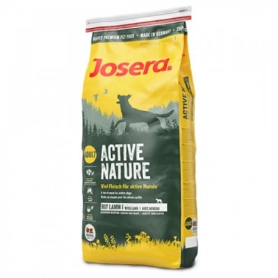 Josera ACTIVE NATURE - Пълноценна храна с висока концентрация на пилешко и агнешко месо, оптималната диета за активни и спортуващи кучета - 0.900кг; 15.00кг