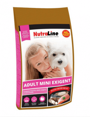 "Nutraline Dog Adult Mini Exigent" - Храна за капризни кучета от дребни породи