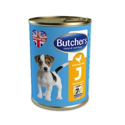 Храна за кученца до 6-месечна възраст Butchers Life Junior - БЕЗ глутен, различни вкусове, 400 гр.