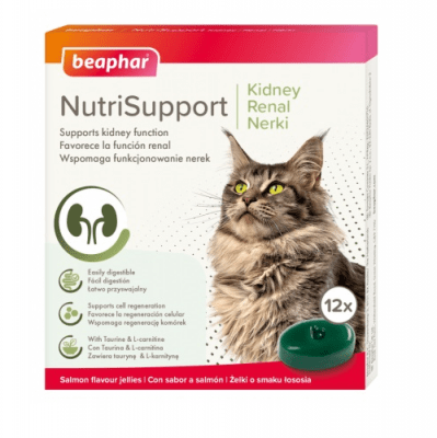 Желирани капсули за котка Beaphar NutriSupport Kidney Cat при проблеми с бъбреците, 12бр