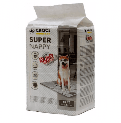 Хигиенни подложки за кучета Croci Super Nappy Newspaper, 57x54см, 30бр