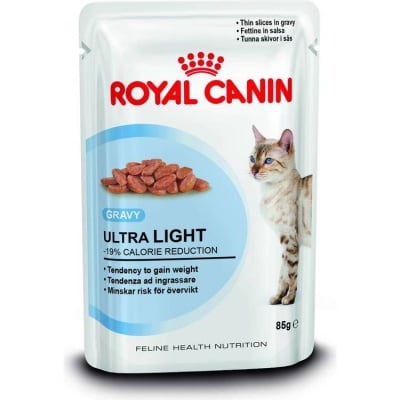 Royal Canin ULTRA LIGHT – пауч за котки, предразположени към напълняване или с наднормено тегло 0.085