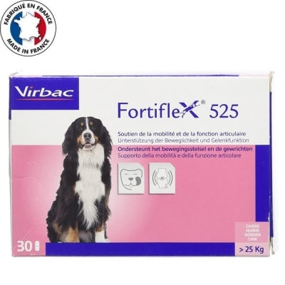 Хранителна добавка за кучета възстановяваща ставната подвижност Virbac Fortiflex 525, 30бр