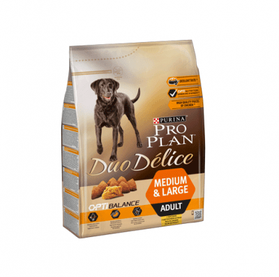Храна за кучета от средни и едри породи PURINA PRO PLAN Duo Delice Adult Medium and Large, с пиле,  2.5кг