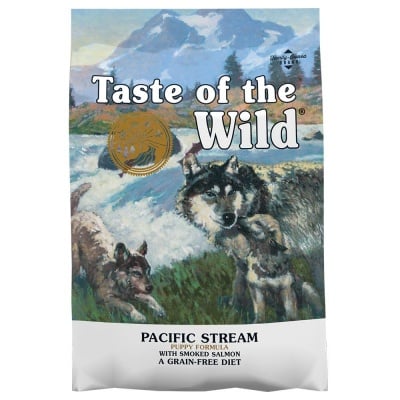 Суха храна за подрастващи кученца Taste of the Wild PACIFIC STREAM PUPPY, без зърно, с пушена сьомга, 12.20кг