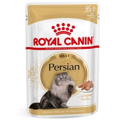 Royal Canin Breed Persian - Консервирана храна, специално за персийски котки над 12 месеца; с протеини, мастни киселини и минерали; поддържа пикочните пътища, храносмилането и козината, намалява образуването на космени топки 85гр