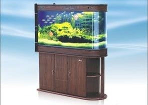 HUL-1000 Двулицев аквариум с шкаф - 190л