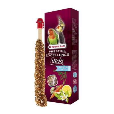 "Prestige Excellence Sticks Fruit & Veggies - Parakeets" - Препечени големи стикове със семена, киви, лимон и морков