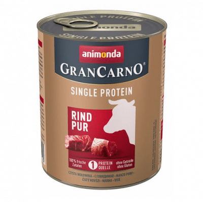 Консервирана храна за куче Animonda GranCarno SP Supreme Pure с един източник на протеин, с телешко месо, 400гр