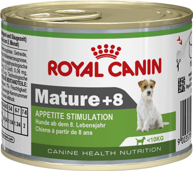 "Canin Mature + 8" - Консерва за стимулиране на апетита при възрастните кучета