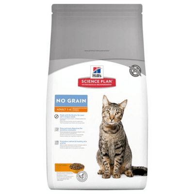 "Hill's Science Plan No Grain Adult cat" - Пълноценна и балансирана храна за котки над 1 година без зърнени храни
