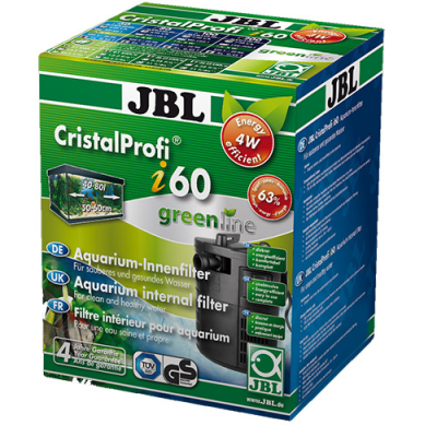 JBL CristalProfi i60 е вътрешен филтър с регулируем дебит от 300 до 800л/ч, подходящ за аквариуми до 80 литра