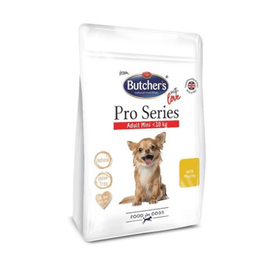 Butcher's Pro Series for small dogs Пълноценна храна за израстнали кучета от дребни породи с пилешко месо 800гр