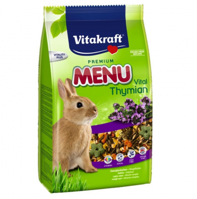 Храна за декоративни зайци с мащерка Vitakraft Premium Menu Vital, 1.00кг