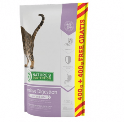 Nature`s Protection Sensitive Digestion /Храна за капризни котки/ - 400ГР+400ГР