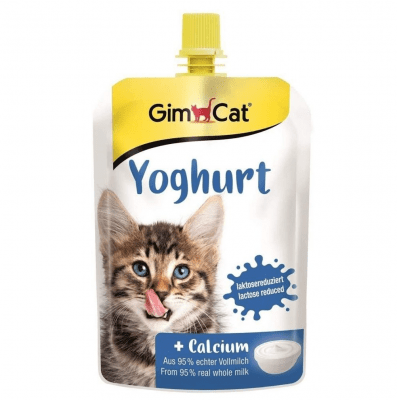 Млечен десерт йогурт за котки GimCat Yoghurt, с ниско съдържание на лактоза , 150гр