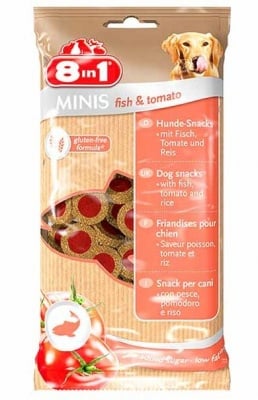 8in1 Minis – лакомство за кучета с риба и домати 100 гр.