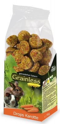 "Grainless" -Беззърнена допълваща храна за гризачи с моркови 