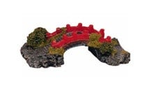 "QIAN HU" - Декорация за аквариум - Малък червен мост