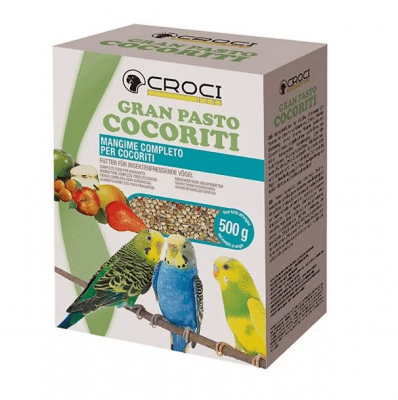 Храна за малък папагал Croci GRAN PASTO, със зеленчуци и бисквитки, 500гр