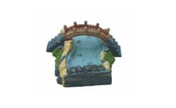 "QIAN HU" - Декорация за аквариум - Мост с подводно течаща река /малък/