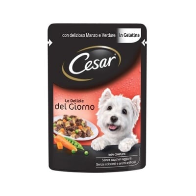 Cesar - Pouch adult пауч за кучета на средна възраст, различни вкусове, 100 гр.