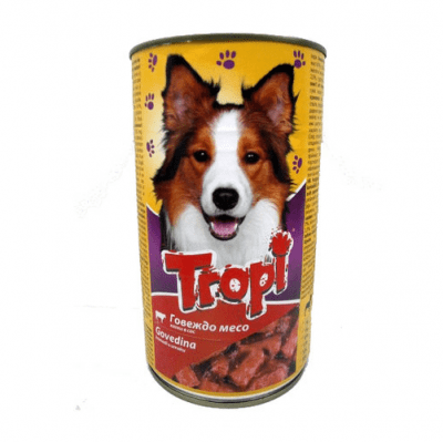 Консерва за куче Tropi  1.250 кг - различни вкусове