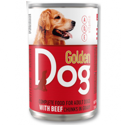 Храна за кучета месо в сос Golden Dog, 415 гр, различни вкусове