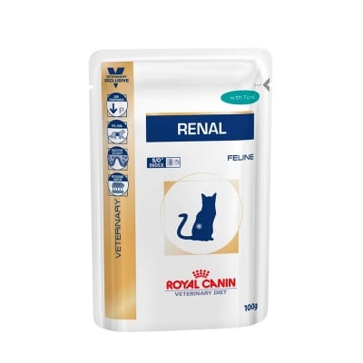 Royal Canin Renal pauch beef/tuna/chicken - бъбречна недостатъчност при котки 100 гр /с телешко, риба тон, пиле/