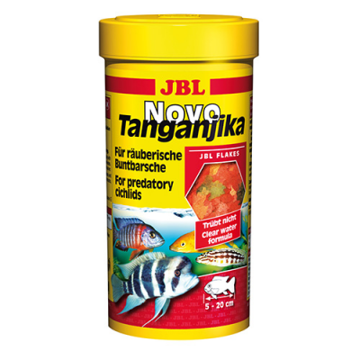 JBL NovoTanganyika – Професионално хранене за хищни цихлиди от езерата Малави и Танганайка с JBL NovoTanganyika - 250мл; 1 литър