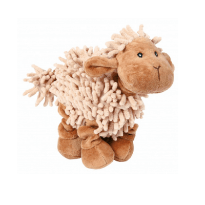 Играчка за куче - плюшена овца със звук и еластични крака - 21 см