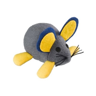 Котешка играчка FERPLAST мишка  изработена от плат с вибрационен ефект- 10 x h 5,5 cm - Ø 11 cm