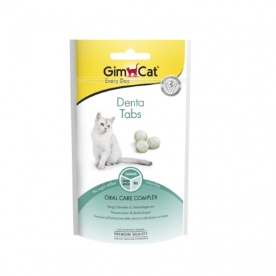 Дентални таблетки за орална грижа GimCat Denta Tabs, 40гр