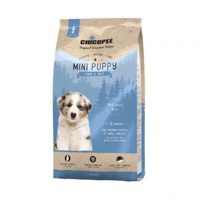 Храна за кучета Chicopee Classic Nature Puppy Mini за мини породи под 12 месеца с агне и ориз, 2 кг